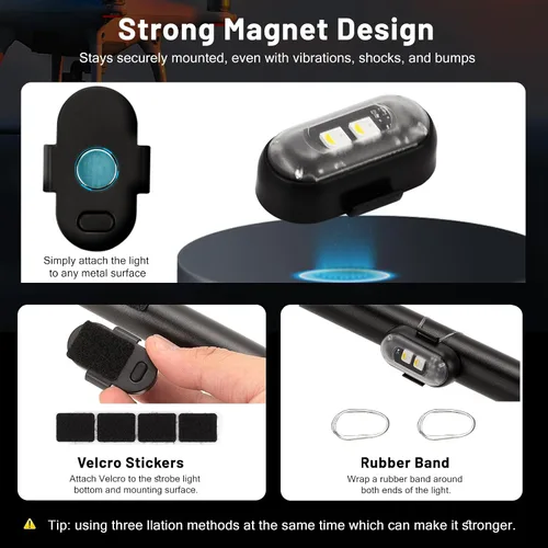 Miniatura 3 de XINGWU - 4 luces estroboscópicas LED inalámbricas con control remoto, 8 colores, carga USB, impermeables, luces de emergencia, luz para roca