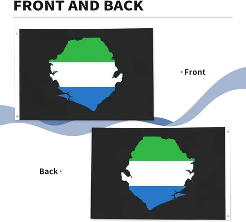 Miniatura 6 de Sierra Leone Flag Map Premium 2x3FT Flag - Durable and Vibrant Design for Indoor/Outdoor Use