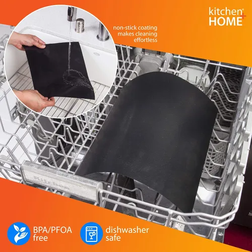 Miniatura 6 de Kitchen + Home Toaster Oven Liner – Resistente 100% libre de PFOA y BPA – Revestimiento antiadherente reutilizable para horno tostador