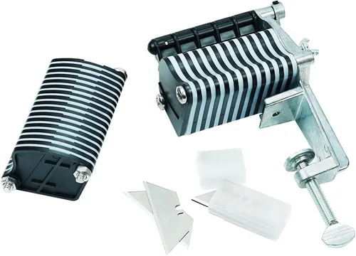 BESTNULE Cortador de encaje de cuero para correas y cordones para trenzar flecos, correas y cordones (viene con 5 cuchillas)
