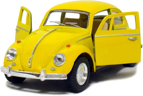 Miniatura 2 de 12 piezas en caja: 5" 1967 VW Classic Beetle escala 1:32 (negro/azul/rojo/amarillo)