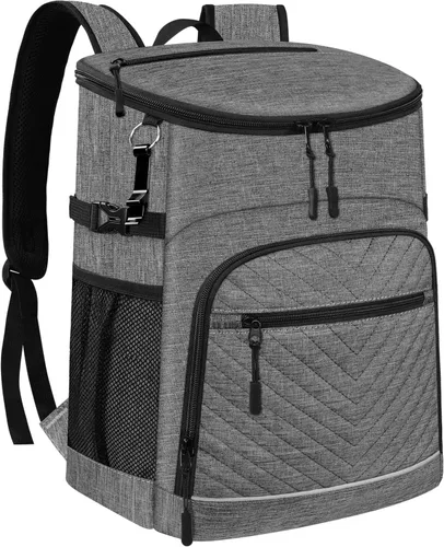 Miniatura 16 de Mochila enfriadora aislada a prueba de fugas, impermeable, mochila enfriadora de 30/45 latas, gran capacidad, ligera, para viajes, camping, playa