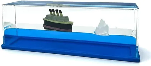 Miniatura 8 de LETINE Thousand Sunny - Decoración sensorial para adultos, diseño de barco pirata de anime insumergible en una botella, mini adorno de movimiento