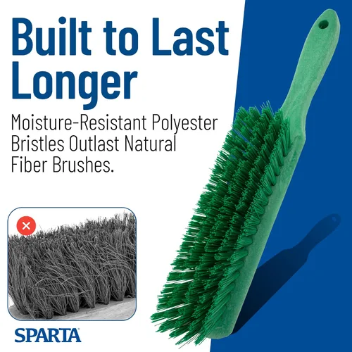 Miniatura 7 de SPARTA Cepillo suave de 8 pulgadas con cerdas de poliéster y mango de 5 pulgadas, escoba de mano codificada por colores para mesas, encimeras y Negro