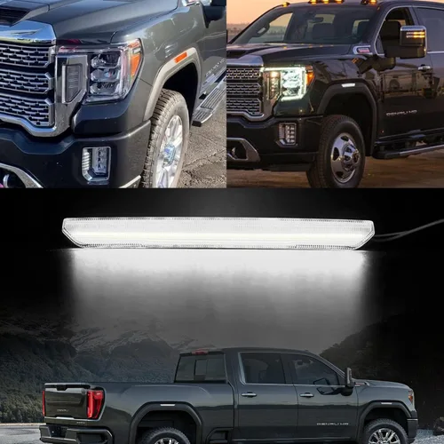 Miniatura 5 de Luces de posición laterales LED de repuesto para GMC Sierra 2500HD 3500HD 3500HD 2020 2021 2022 Pickup blanco marcadores laterales delanteros
