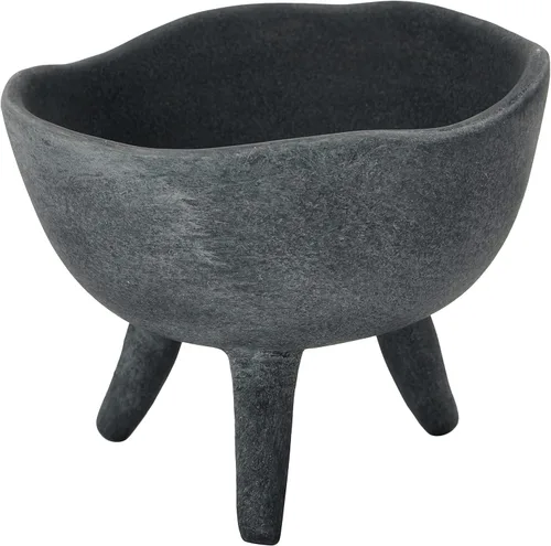 Miniatura 9 de Creative Co-Op - Maceta de terracota estilo bohemio con borde orgánico, color gris pardo mate