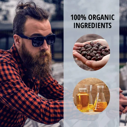 Miniatura 5 de Aceite para barba de jojoba: sin perfume, puro y orgánico para hombres, detiene la picazón y la caspa, suaviza el cabello grueso y el bigote, 1 fl