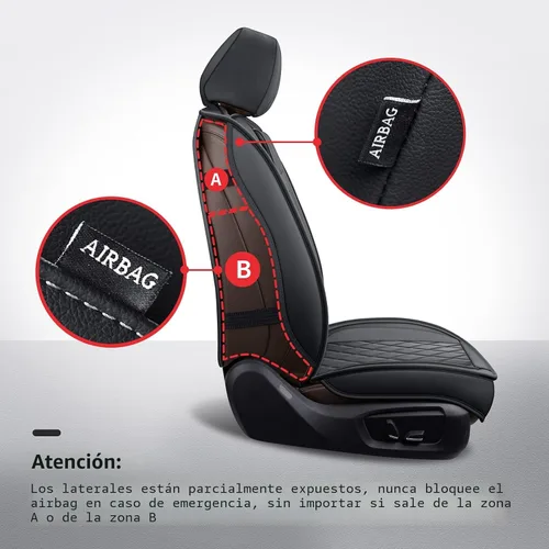 Miniatura 2 de MIROZO - Juego completo de fundas para los asientos del automóvil, protectores de asientos de coche impermeables para vehículos, fundas para Negro