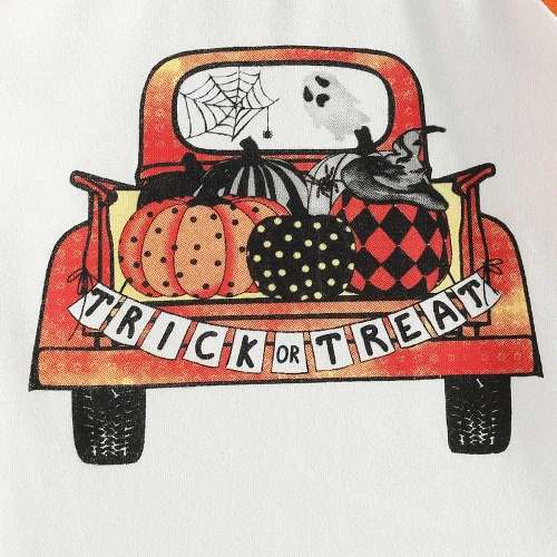 Miniatura 3 de Douhoow Traje de Acción de Gracias de Feliz Halloween para bebé, niña, camiseta de calabaza, camiseta acampanada, pantalones de leopardo