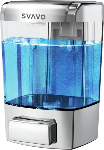 Miniatura 9 de SVAVO Dispensador de Jabón Montado en Pared Dispensador Manual de Jabón para Cocina y Baño Dispensador de Jabón de Mano Recargable para Contenedores