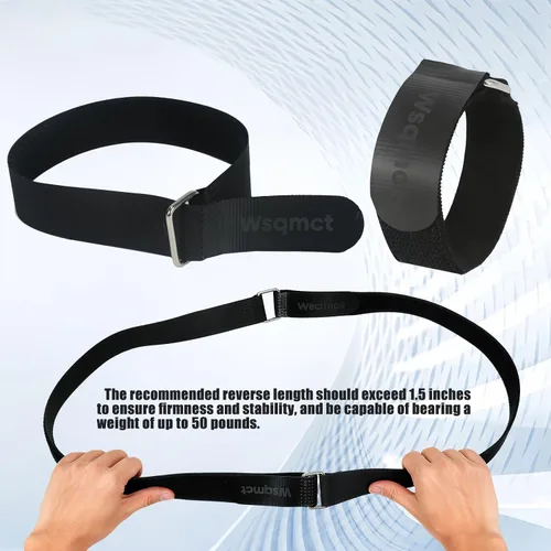 Miniatura 5 de Paquete de 10 correas elásticas de cincha de 1 x 8 pulgadas, correas de nailon de alta resistencia, correas de nailon ajustables reutilizables
