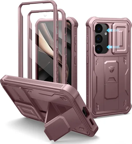 Miniatura 60 de Dexnor Funda para Samsung Galaxy S24 con Cubierta Deslizante Integrada para Cámara y Protector de Pantalla y Soporte, Funda Resistente a los Golpes