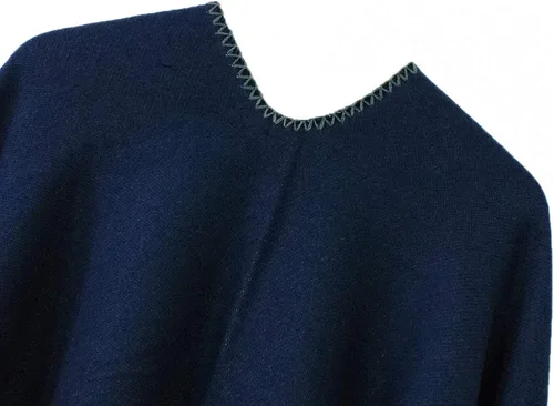 Miniatura 224 de Urban CoCo Poncho de colores para mujer, chal con frente abierto, color en bloques