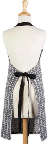 Miniatura 2 de DII Delantal de chef unisex jacquard geométrico negro y blanco, 32x28, espiga