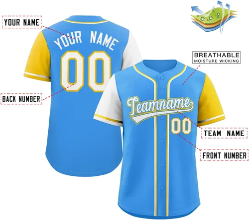Miniatura 73 de Camisetas de béisbol personalizadas con botones de manga corta, número de nombre cosido personalizado / impreso para adultos y jóvenes