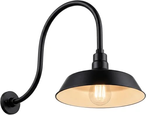 Miniatura 46 de 14 pulgadas. RLM Warehouse - Pantalla con brazo de cuello de cisne y bombilla Led A19 5000K de 9W