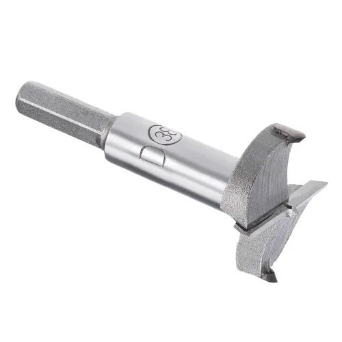 Miniatura 13 de Forstner Broca - Broca de carburo de tungsteno de 0.98 pulgadas para muebles de madera, bisagra, carpintería, vástago redondo, gris