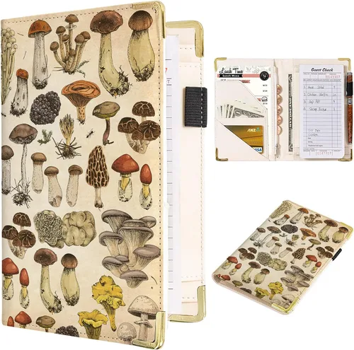 Miniatura 15 de TUMOVO Libro de servidor de colección de peces bajo el agua, libros de camarero de alto volumen para camarero Goldfish Cartera de cuero