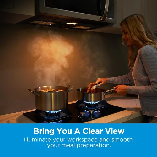 Miniatura 7 de Midea MOR17BSA-SS 1.7 pies cúbicos Horno de microondas para instalar sobre la estufa con panel táctil inteligente, menú de cocina automática, 1000