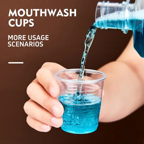 Miniatura 6 de YEEHAW Paquete de 100 vasos de plástico de baño de 3 onzas, vasos desechables para enjuague bucal, vaso pequeño de plástico de 3 onzas para bebidas