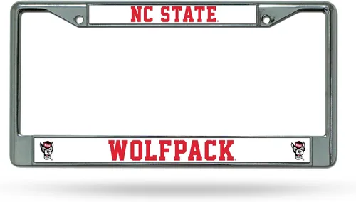 Miniatura 49 de Rico Industries NCAA Premium 12" x 6" Chrome Frame with Plastic Inserts - Car/Truck/SUV Automobile Accessory