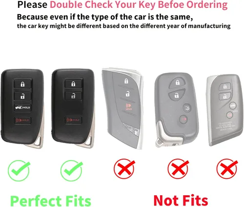 Miniatura 2 de Funda para llavero de Lexus, TPU suave de 360 grados de protección para Lexus 2014 en adelante RX es ES GS LS NX RC RS LX LC GX carcasa para llave