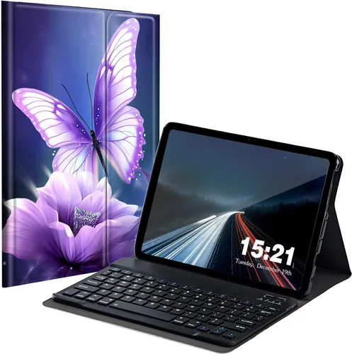 Miniatura 20 de Funda de teclado para Samsung Galaxy Tab S6 Lite 2022/2020, Galaxy Tab S6 Lite SM-P610/P613/P615/P619 con teclado Bluetooth inalámbrico desmontable