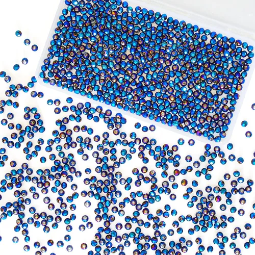 Miniatura 58 de 800 cuentas redondas de cristal de 0.236/0.396/0.394 pulgadas para joyas de bricolaje, ideales para pulseras, collares, colgantes y proyectos