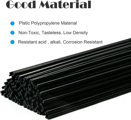 Miniatura 3 de Varillas de soldadura de plástico, varillas de soldadura de polipropileno PP negro para reparar parachoques de coche o máquina soldadora de aire