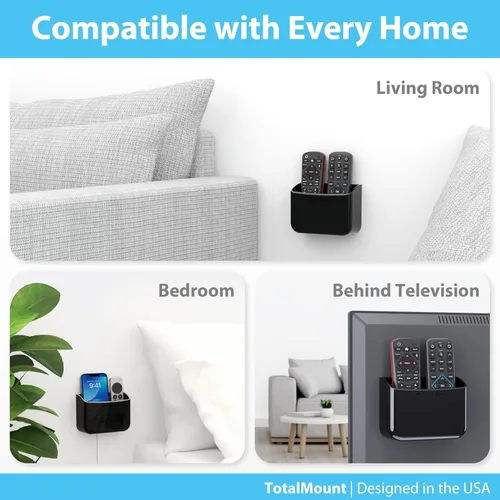 Miniatura 8 de TotalMount Soporte universal para control remoto, se fija a la pared o la parte posterior del televisor, compatible con todos los controles remotos