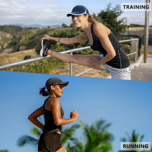 Miniatura 6 de GADIEMKENSD Sombrero de correr de rendimiento, tela elástica con malla ventilada para entrenamientos al aire libre