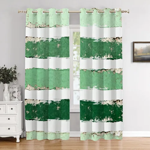 Miniatura 99 de Cortinas opacas de poliéster multicapa para cafetería, con diseño de diamantes, 2 unidades, 26 x 24 pulgadas