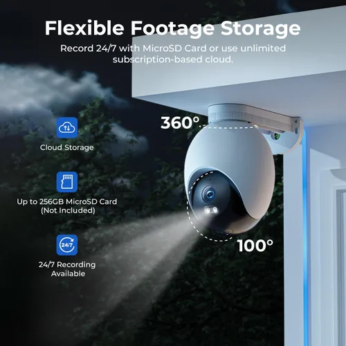Miniatura 8 de IMILAB Cámara de Seguridad Enchufable EC6 3K para Exteriores: Cámara para Seguridad del Hogar con Foco y Vigilancia Giratoria de 360°, Cámara