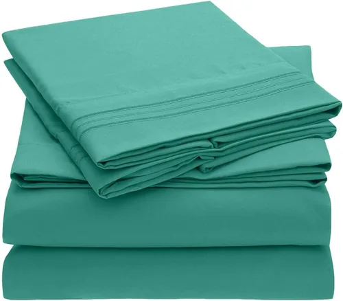 Miniatura 17 de Home Must Haves Juego de ropa de cama de lujo bordada de color liso 2000, extra suave, acogedor, bolsillo profundo de 12 pulgadas con fundas