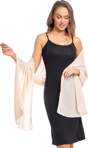 Miniatura 60 de Chales/mantones de gasa suave para vestidos, accesorios de mujer