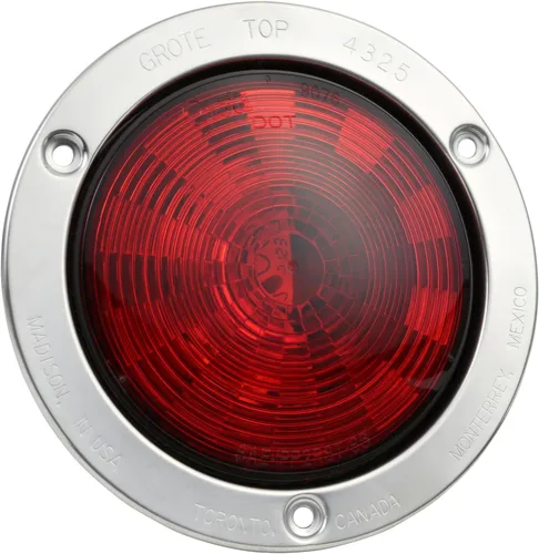 Miniatura 28 de Grote 54672 Luces LED Ovaladas de 6" de Parada/Cola/Giro con Luces de Reversa Integradas - Terminación de Pin Macho Rojo