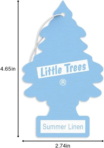 Miniatura 7 de LITTLE TREES Ambientador de coche Árbol colgante que proporciona un aroma de larga duración para el automóvil y el hogar Lino de verano, 24