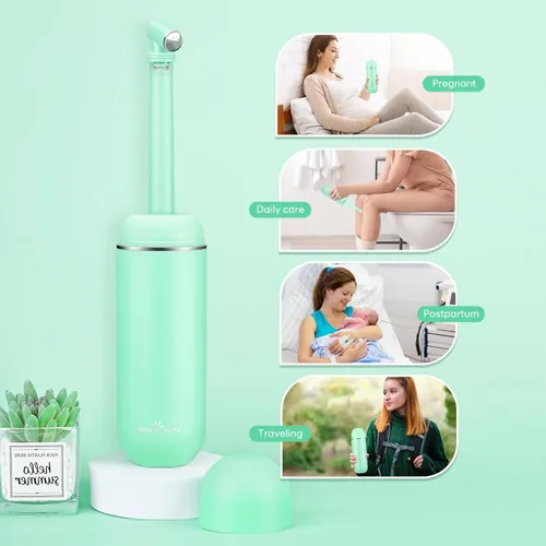 Miniatura 6 de Easy@Home Bidé portátil para viajes: botella Peri para el cuidado posparto - Pulverizador de mano para mujeres y hombres Botella grande de Verde