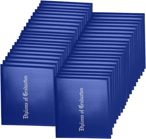 Miniatura 24 de Funda para diploma de 8.5 x 11 pulgadas, certificado acolchado de cuero sintético de graduación (negro)