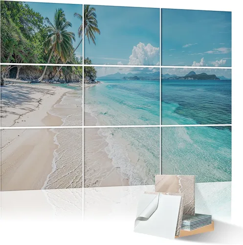 Miniatura 16 de Paquete de 9 paneles acústicos de arte para pared, paneles absorbentes de sonido de 48 x 36 pulgadas, paneles decorativos de amortiguación