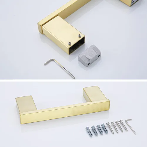 Miniatura 3 de RANDOM Toallero dorado cepillado de 9 pulgadas, toallero de latón para baño, toallero de mano, toallero de cocina, barra de toalla de baño, cocina