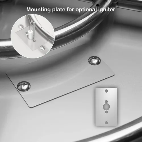 Miniatura 3 de Stanbroil Placa de montaje para el encendedor, compatible con la mayoría de sartenes para hogueras