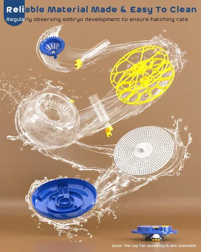 Miniatura 9 de Incubadora de 18 huevos con giro automático de huevos y control de humedad, recarga de agua, vela de huevos, incubadoras para incubar pollo, patos