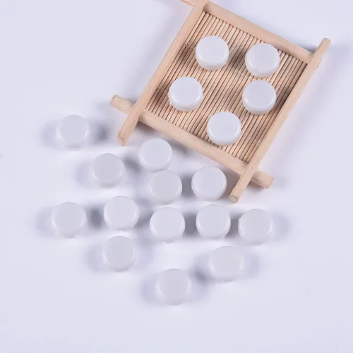 Miniatura 3 de Kisangel 1.37 pulgadas blanco plano redondo sonajero inserto accesorios de juguete para sonajeros de bebé y muñecas de felpa proyectos de bricolaje