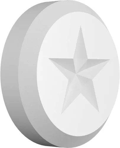 Miniatura 13 de Ekena Millwork ROSP040X040X075GRY07 - Roseta estándar de estrella Grayson con borde biselado, 4 pulgadas de ancho x 4 pulgadas de alto x 3/4