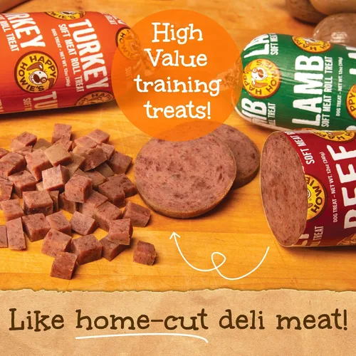 Miniatura 2 de Happy Howie's Rollo de Carne Suave para Premios – Rollos de Comida Suave para Perros, Ingredientes Naturales, para Todos los Perros, Hecho
