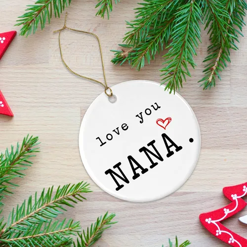 Miniatura 2 de OystersPearl Love You Nana – Recuerdo de nana – Regalo de nana – Regalo de nana – Regalo del día de las nanas – Feliz Navidad – Adorno de árbol