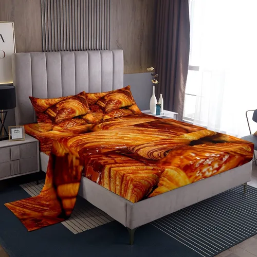 Miniatura 8 de Manfei Juego de sábanas musicales tamaño matrimonial, juego de ropa de cama con estampado de notas musicales retro para niños y niñas, decoración
