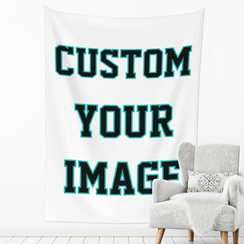 Miniatura 14 de Giabmiag Tapiz personalizado para subir imágenes personalizadas, telón de fondo para colgar en la pared, decoración de dormitorio, estética, 37 x 29