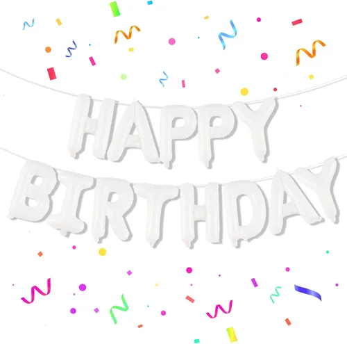 Miniatura 20 de KatchOn, Pancarta de Globos de Feliz Cumpleaños Azul Claro - 16 Pulgadas Cartel de Feliz Cumpleaños Decoración de Cumpleaños para Niños, Niñas